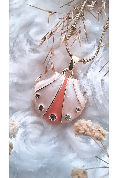 Serenity قلادة من الفولاذ على شكل محارة لؤلؤية من حجر الزركون