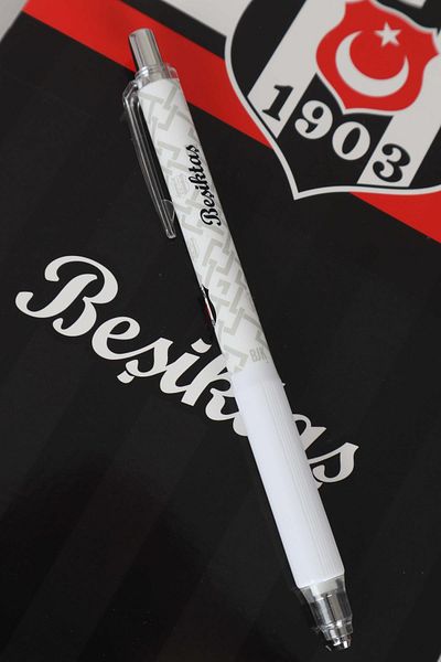 Beşiktaş "دفتر جيب DEKOMUS مع هدية" قلم ذو طرف متعدد الاستخدامات مرخص للموسم الجديد مقاس 0.7 مم