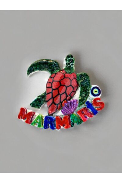 Mundy MARMARİS Temalı Kabartmalı Polyester Magnet 7cm x 7cm