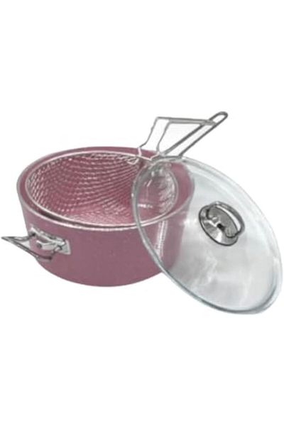 drobina Granite Turkish Fry Pan 24 cm by (Pink)