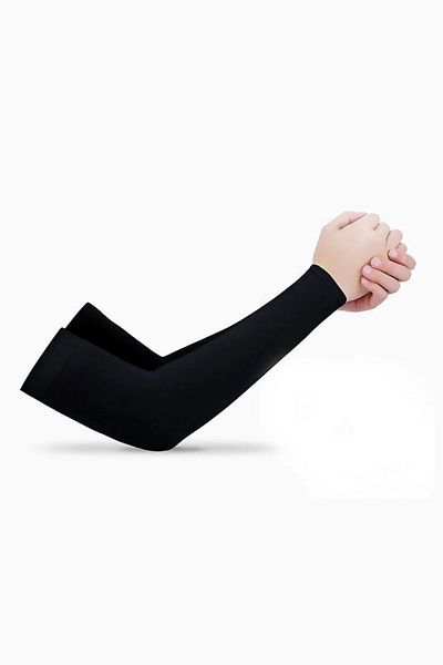 Ropi Practical Hijab Armband Combed Cotton Lycra Armband Plain Black