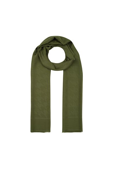 ipekevi Four Seasons Ottoman Green Houndstooth Patterned Monogram Shawl