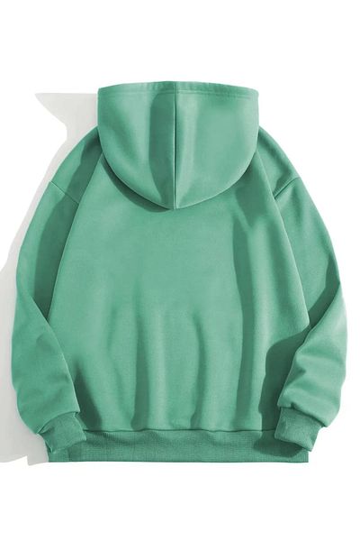 SuQ    Men's Plain Hooded Sweat - Mint Green