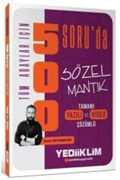 Yediiklim Yayınları Yediiklim KPSS MEB-AGS ALES DGS YKS Sözel Mantık 500 Soru...