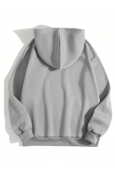 SuQ    Men's Plain Hooded Sweat - Dyed Gray