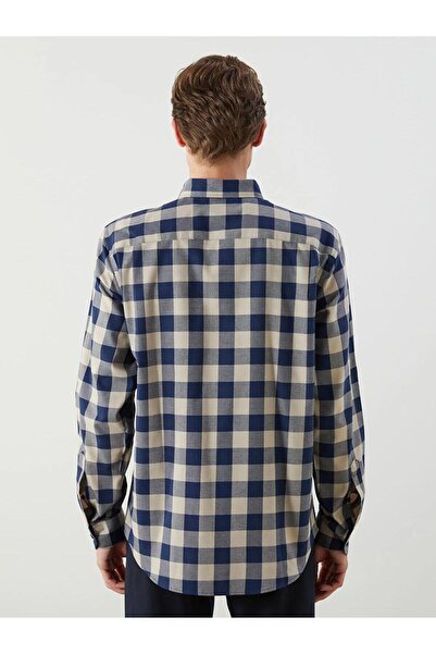 LC Waikiki LCWAIKIKI Cămașă pentru bărbați, cu mâneci lungi, în carouri, cu croiala obișnuită, LCWAIKIKI (W5)