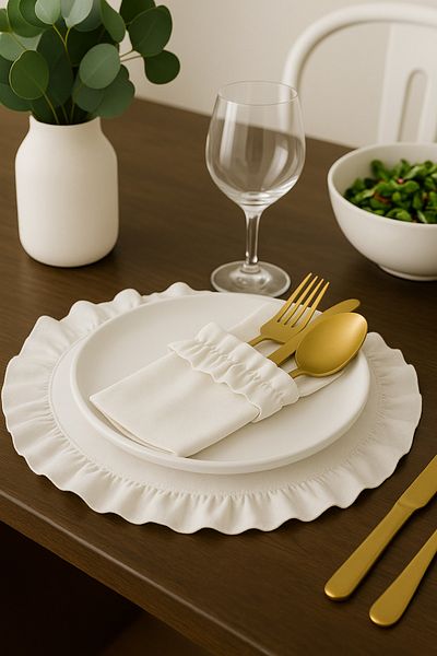 Mirilliahome Θήκη για κουτάλια / θήκη για χαρτοπετσέτα από ακατέργαστο λινό 6 τεμαχίων – Θήκη για πιρούνι και κουτάλι