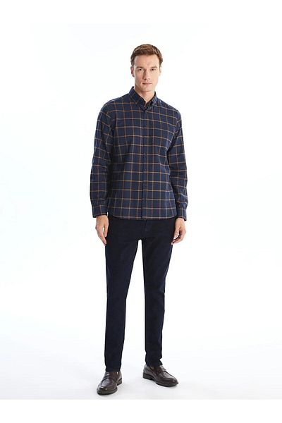 LC Waikiki Ανδρικό καρό μακρυμάνικο πουκάμισο LCWAIKIKI Classic Regular Fit (W5)