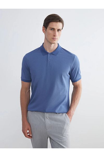 LC Waikiki Lcwaikiki Classic Indigo Polo Neck Pike Men's T-Shirt