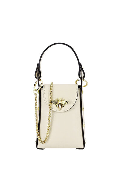 SOFILINE Geantă mică bej din piele naturală 1021 127