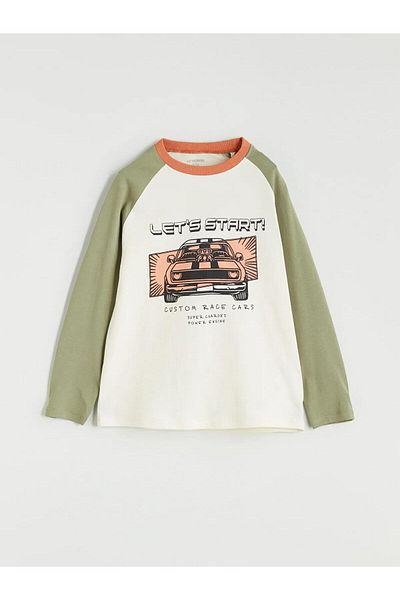 LC Waikiki LCW Παιδικό μπλουζάκι με στάμπα για αγόρια 2 τεμαχίων (W5)