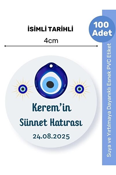 alışveriş kurdu İsimli Bebek Etiketi Sticker- Mevlüt Doğum Günü Etiketi 4x4 c...