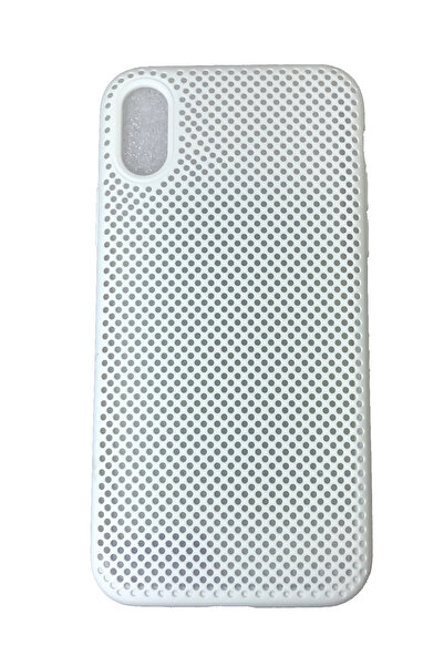 OEM Carcasă compatibilă cu iPhone X / XS, Carcasă din cauciuc cu găuri, Albă