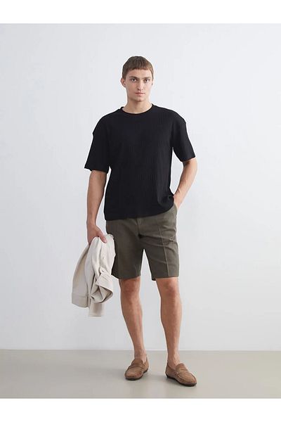 LC Waikiki Lcw Vision Black Crew Neck Men's T-Shirt