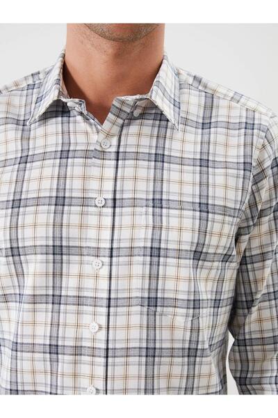 LC Waikiki Ανδρικό καρό μακρυμάνικο πουκάμισο LCWAIKIKI Classic Regular Fit (W5)