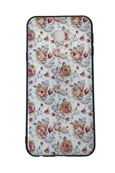 OEM Carcasă compatibilă cu Samsung J4 Plus, carcasă TPU, contur auriu în reli...