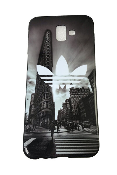 OEM Carcasă compatibilă cu Samsung J6 Plus, carcasă din silicon, design Adidas