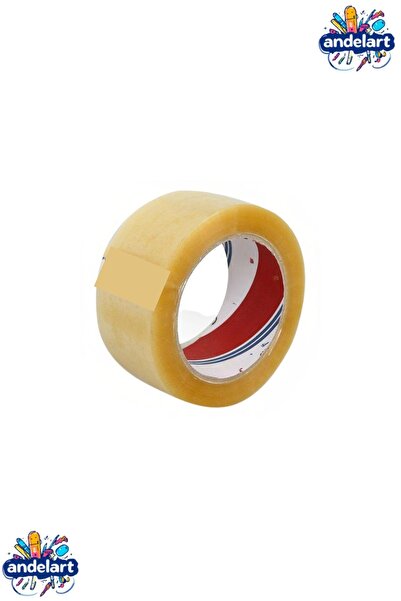 andelart 1 Adet Şeffaf Koli Bandı Yapışkanlı Kopmayan Bandı