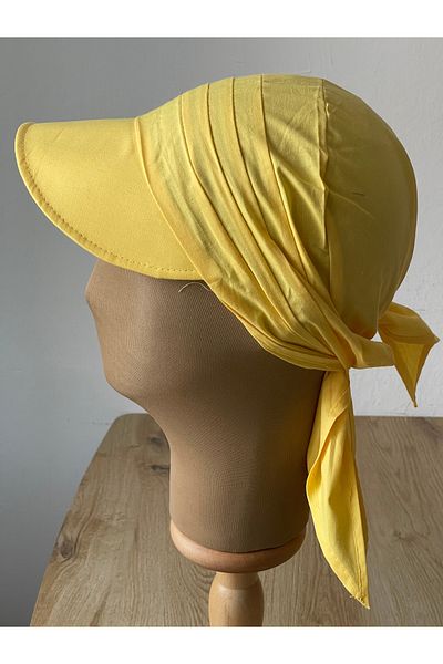 Rupen Kraft Safari Women's Hat, Tied Scarf Hat, Beach Hat, Visor Bandana Hat