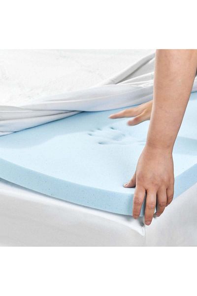 KBOX Memory Foam Bed Pad 7.5cm 200x200 for Sleep Comfort and Spinal Support All Night Long