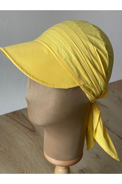 Rupen Kraft Safari Women's Hat, Tied Scarf Hat, Beach Hat, Visor Bandana Hat