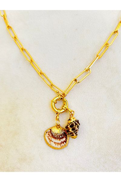 OITA Oyster Ocean Charm Chain Necklace