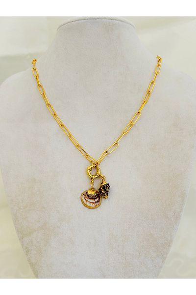 OITA Oyster Ocean Charm Chain Necklace