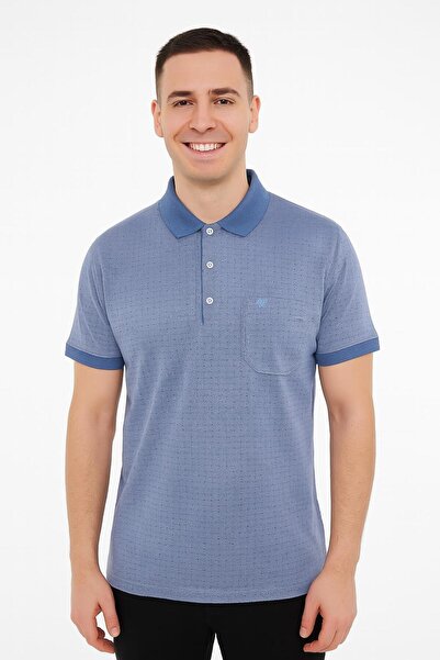 SİMENTİ Ανδρικό κοντομάνικο μπλουζάκι Classic Fit με γιακά 7368