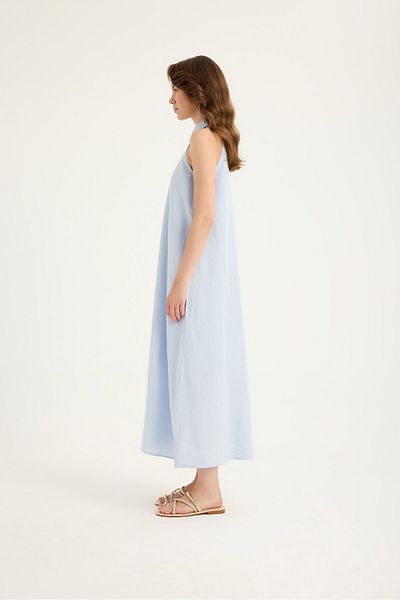 SEVİLEN Maxi Shirt Dress – Sleeveless, Buttoned