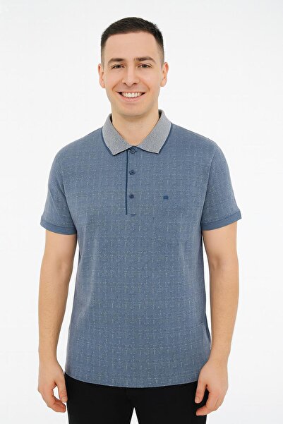 SİMENTİ Ανδρικό κοντομάνικο μπλουζάκι Classic Fit με γιακά 7369