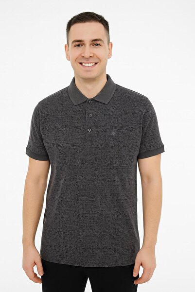 SİMENTİ Ανδρικό κοντομάνικο μπλουζάκι Classic Fit με γιακά 7369