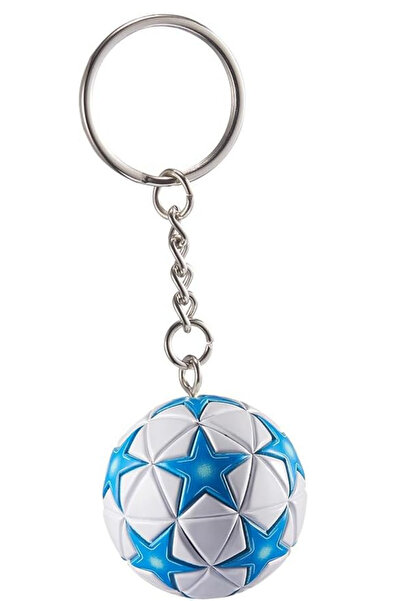 KDOT سلسلة مفاتيح وحقيبة زينة لدوري أبطال أوروبا مع كرة قدم باللون الأزرق وال...