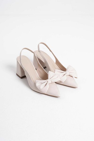 Zerenyus Candy Premium Beige Women's Heeled Shoes