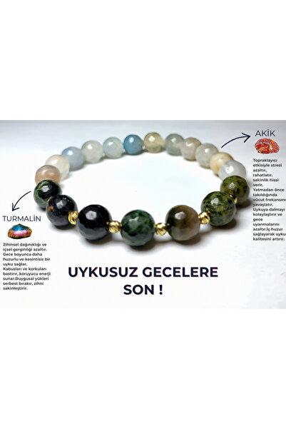 Selins Doğal Taş Uykusuzluk İçin Doğal Taş Bileklik – Huzurlu Uyku, Zihinsel ...