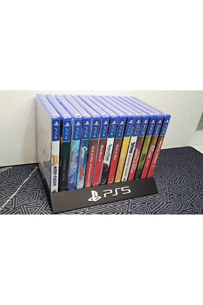 Srd3dMaker PS5, PS4 için 14 Oyun Kapasiteli Oyun Kutusu (CD) Rafı – Stand Org...