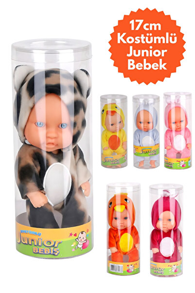 Mizizum "Kostümlü 17 cm Junior Bebek - Hayvan Kostümlü Peluş Kıyafetli Oyunca...
