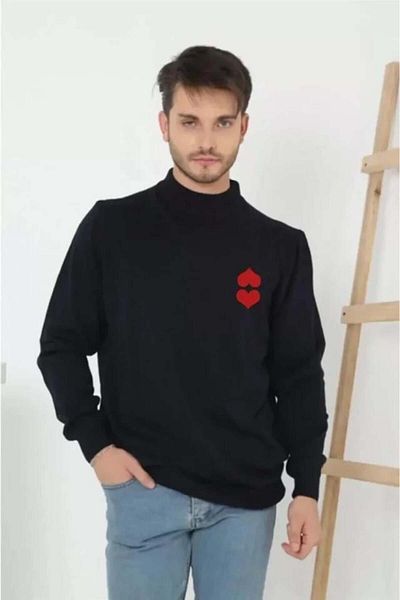 modamtn    Unisex Half-Rise Printed Woven Knitwear - Navy Blue