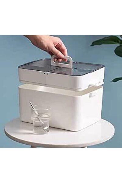 The Bros Double-Layer Medicine Storage Box – Large Capacity First Aid Organiz...