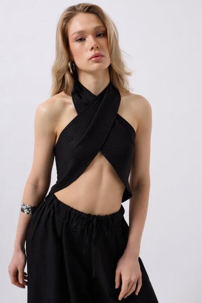 modamtn Cross Tied Linen Crop