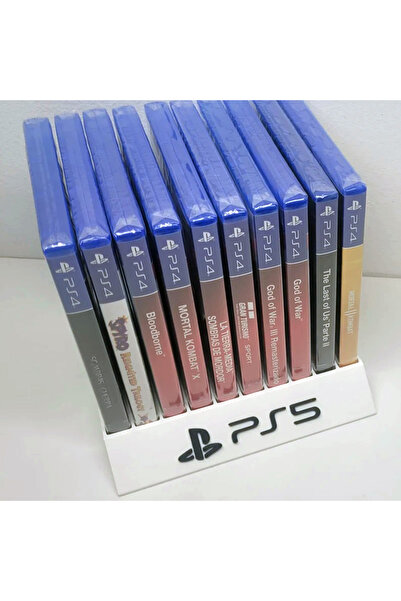 Srd3dMaker PS5 ve PS4 Uyumlu Şık Oyun Kutusu (CD) Rafı – Siyah Stand Organizer