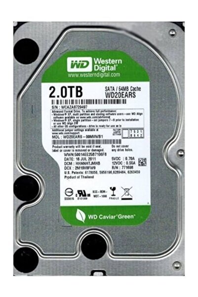 WESTERN DIGITAL WD20EARS 2TB 3.5" SATA 64MB Cache Sabit Disk (HDD)
