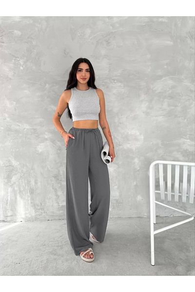 SuQ Ayrobin Oversize Women's Trousers - Smoked