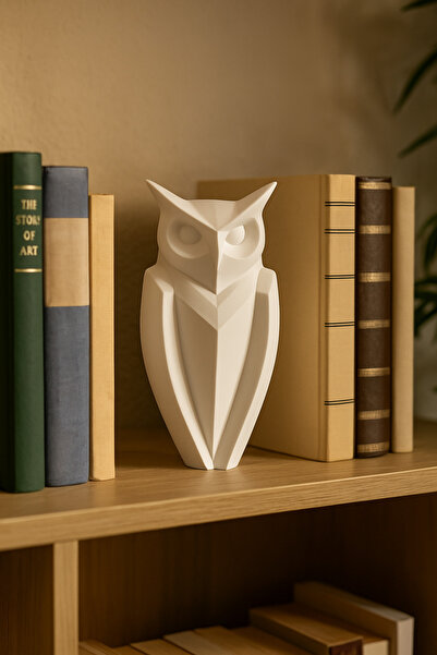 edoy Dekoratif Baykuş Biblo – Modern Minimal Ev Aksesuarı Hediyelik Obje Masa Üstü Dekoratif Süs