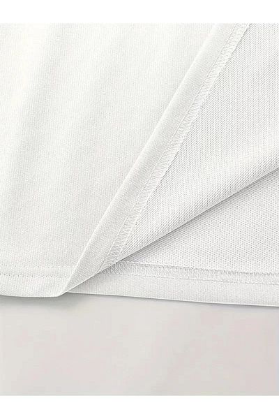 SuQ Lb printed front back oversize bicycle collar short sleeve t-shirt - white