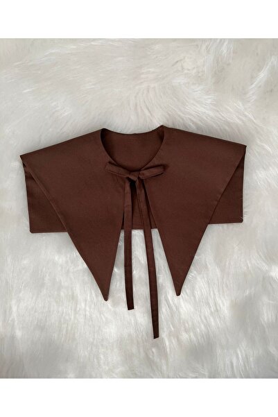 Eylülce Butik Paris Yaka Seyyar Yaka Kahverengi Özel Üretim (Yetişkin)