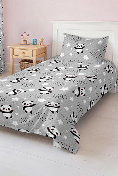 Realhomes مجموعة غطاء سرير لطيف على شكل باندا ونجمة لغرفة الأطفال والمراهقين