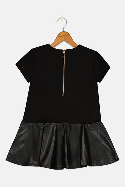 Overkids Kids Girl Solid Dress, Black