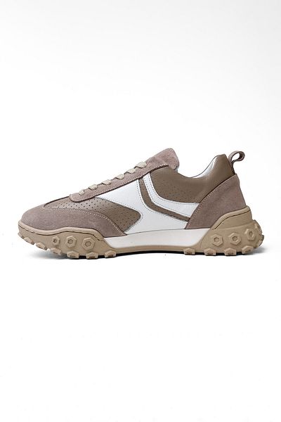 RABU Beige Women's Genuine Leather Sole Sneaker