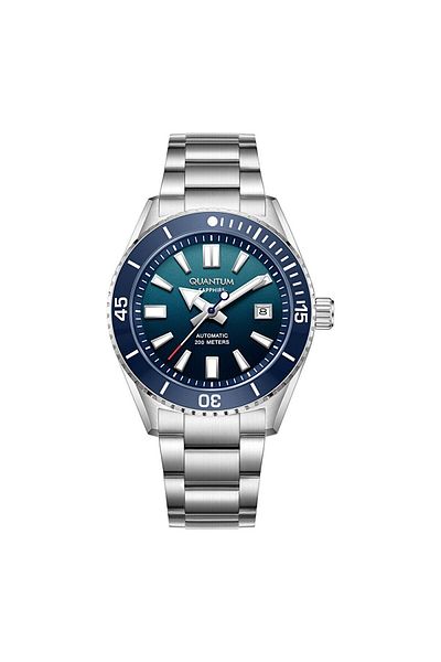 Quantum Bar1208.390 Steel Band with Sapphire Glass with Automatic Mechanism Steel Case 20 Atm Water Resistant m