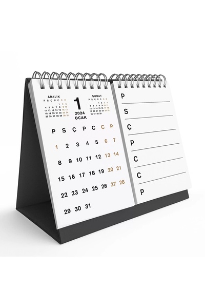 bi'aldım Haftalık Planlamalı Organizer Takvim, 2026 Masa Takvimi, Üçgen Takvim, Önceki ve Sonraki Aylar